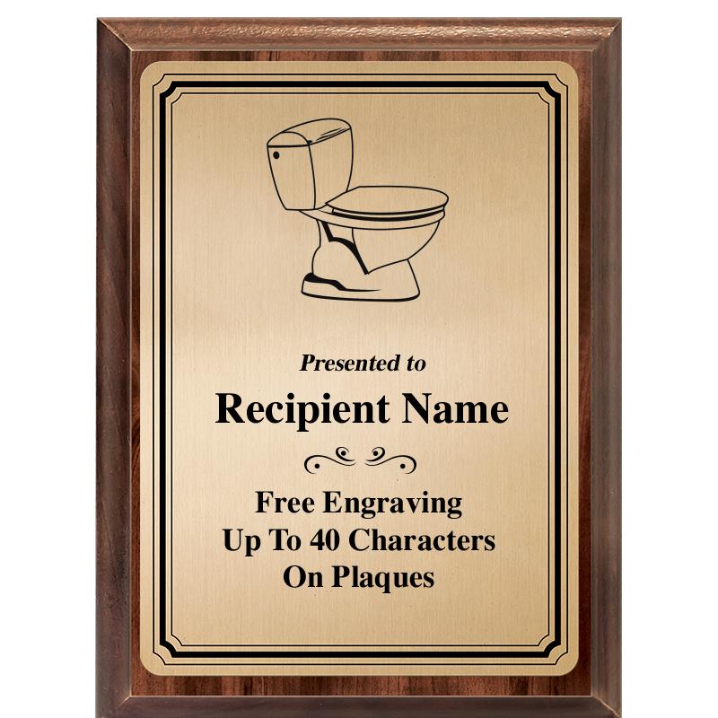 6X8 GOLD TRIO PLT WOOD PLQ