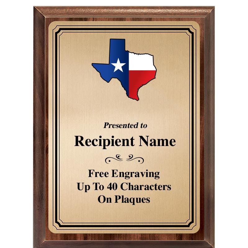 6X8 GOLD TRIO PLT WOOD PLQ