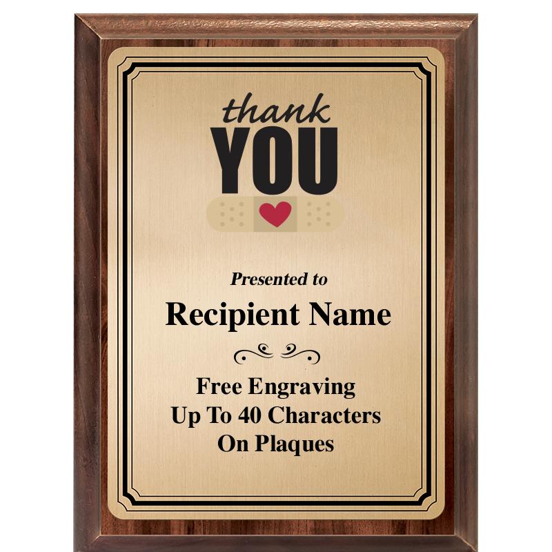 6X8 GOLD TRIO PLT WOOD PLQ