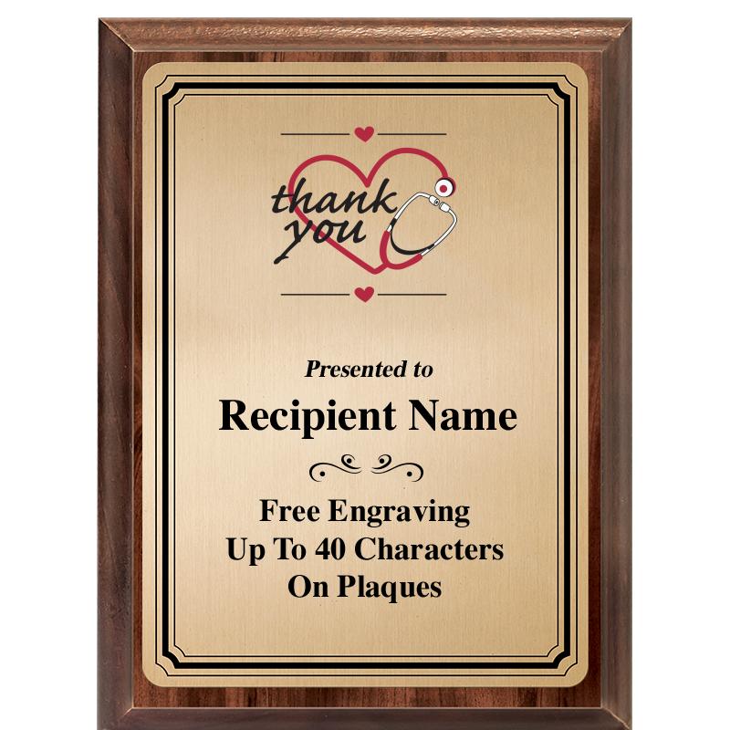 6X8 GOLD TRIO PLT WOOD PLQ