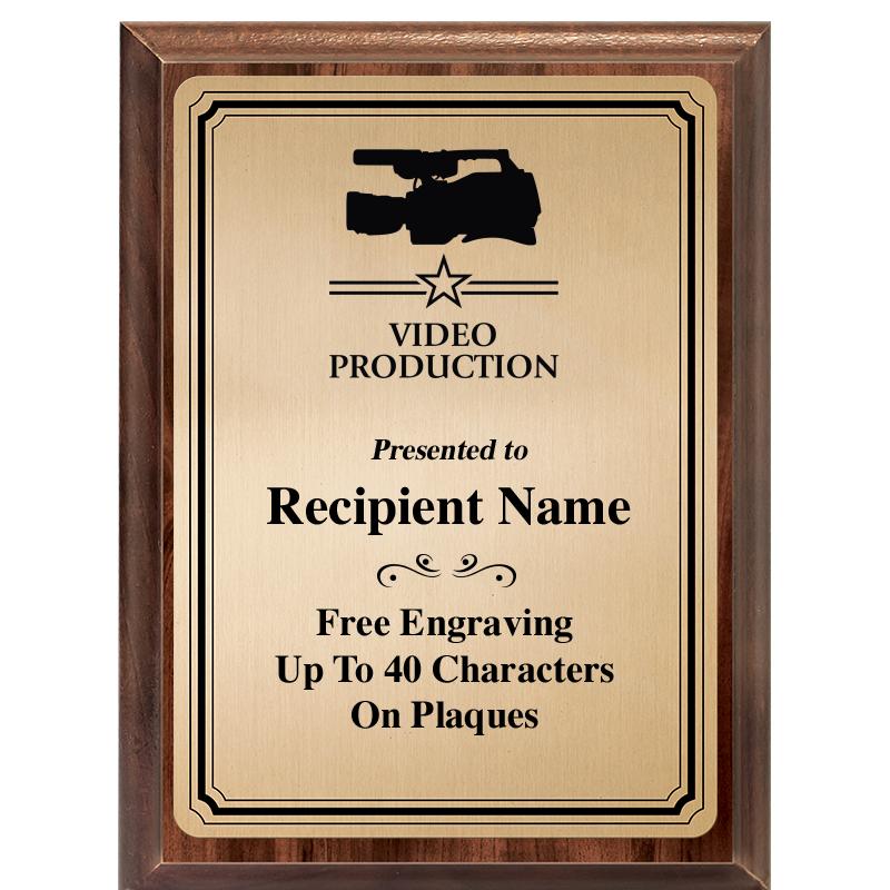 6X8 GOLD TRIO PLT WOOD PLQ