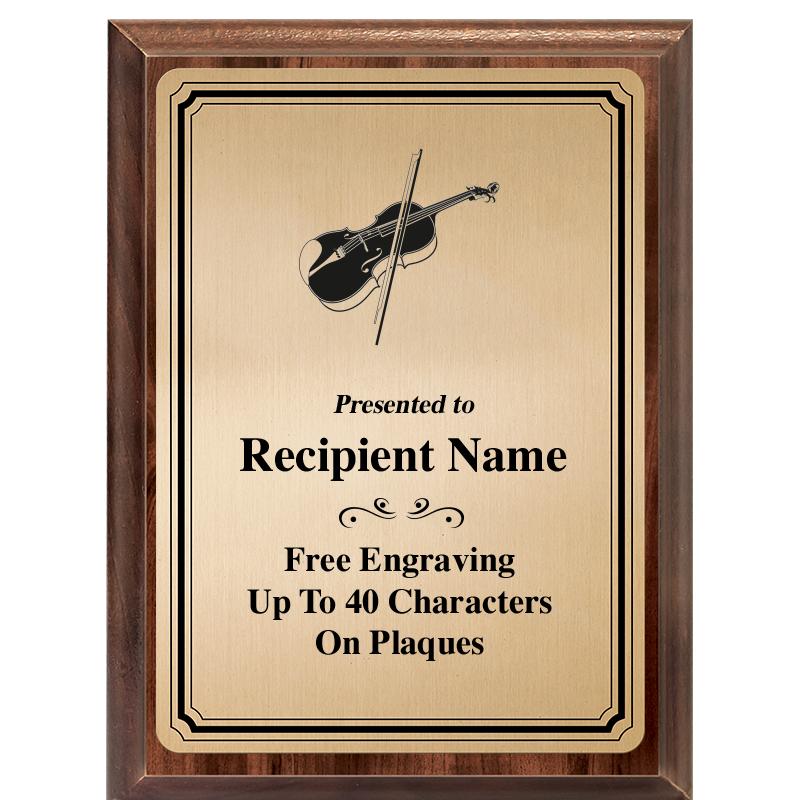 6X8 GOLD TRIO PLT WOOD PLQ