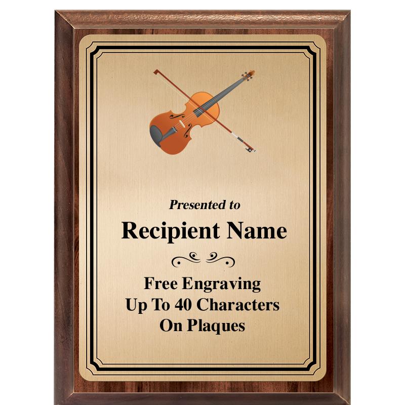 6X8 GOLD TRIO PLT WOOD PLQ