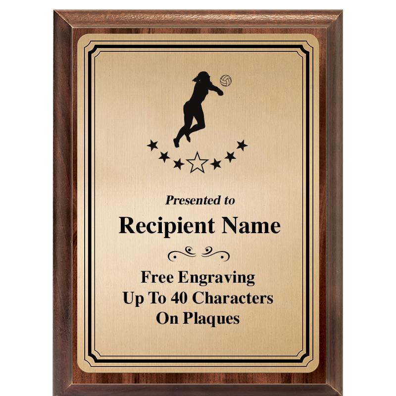 6X8 GOLD TRIO PLT WOOD PLQ