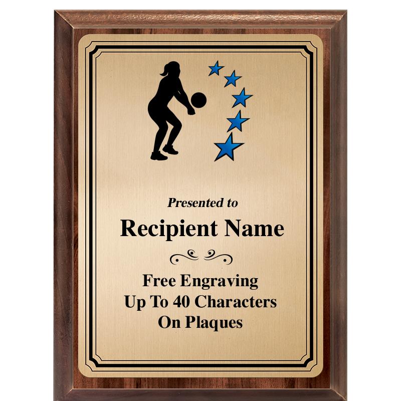 6X8 GOLD TRIO PLT WOOD PLQ