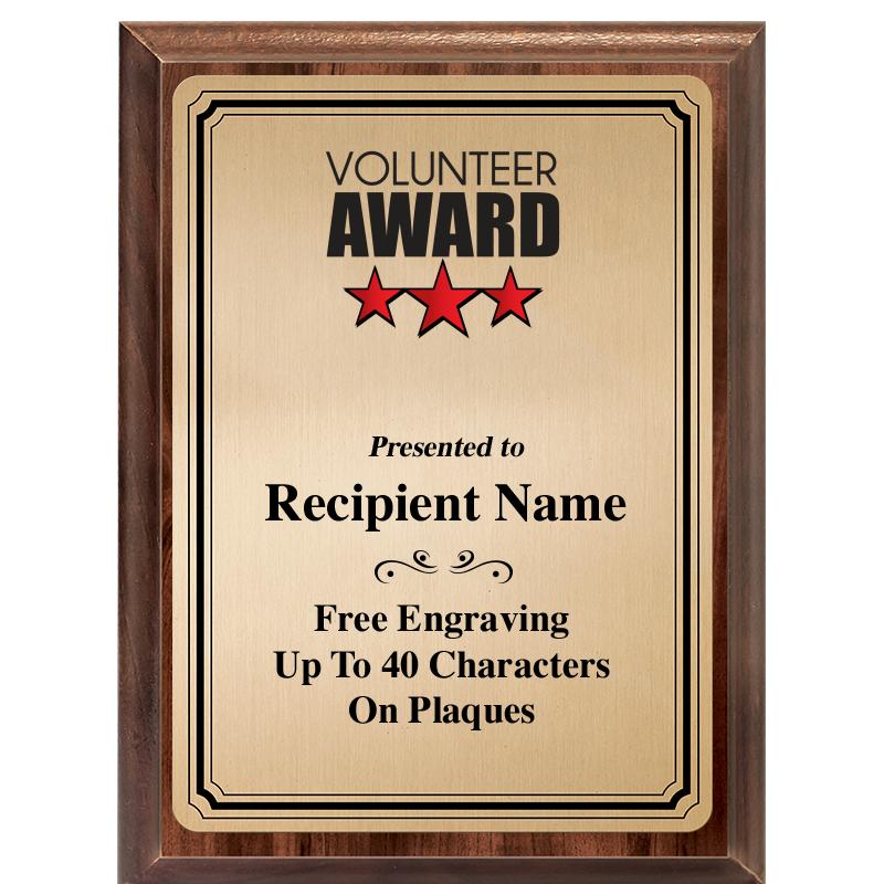 6X8 GOLD TRIO PLT WOOD PLQ