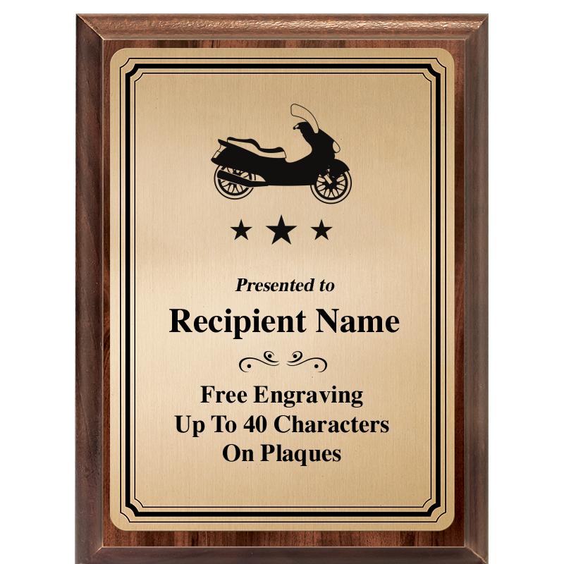 6X8 GOLD TRIO PLT WOOD PLQ