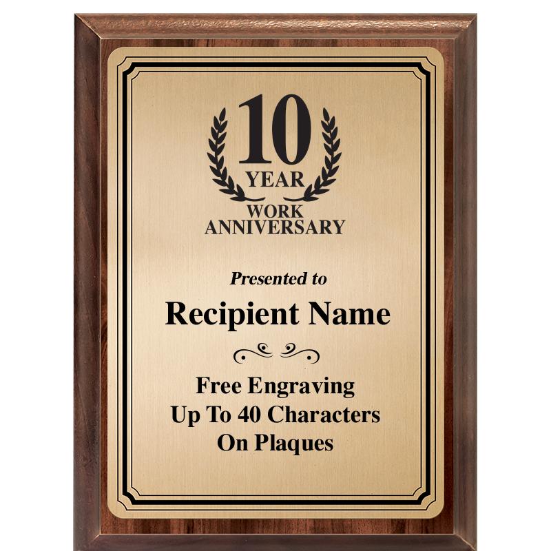 6X8 GOLD TRIO PLT WOOD PLQ