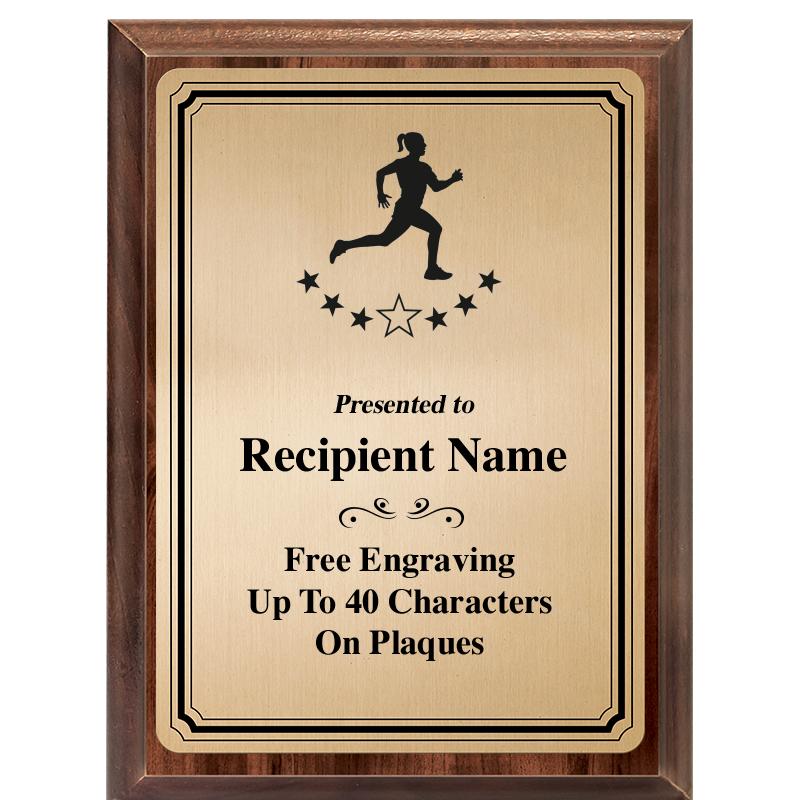 6X8 GOLD TRIO PLT WOOD PLQ