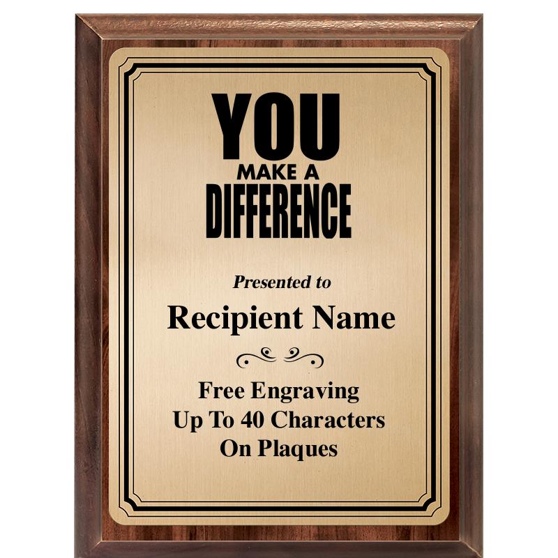 6X8 GOLD TRIO PLT WOOD PLQ