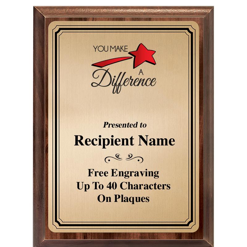 6X8 GOLD TRIO PLT WOOD PLQ