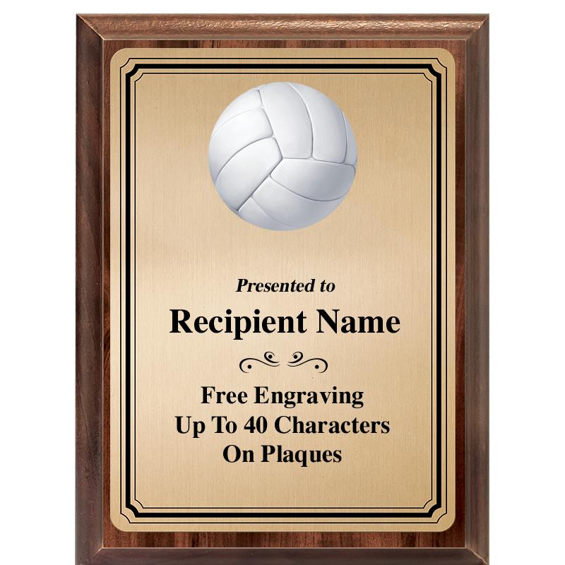 6X8 GOLD TRIO PLT WOOD PLQ