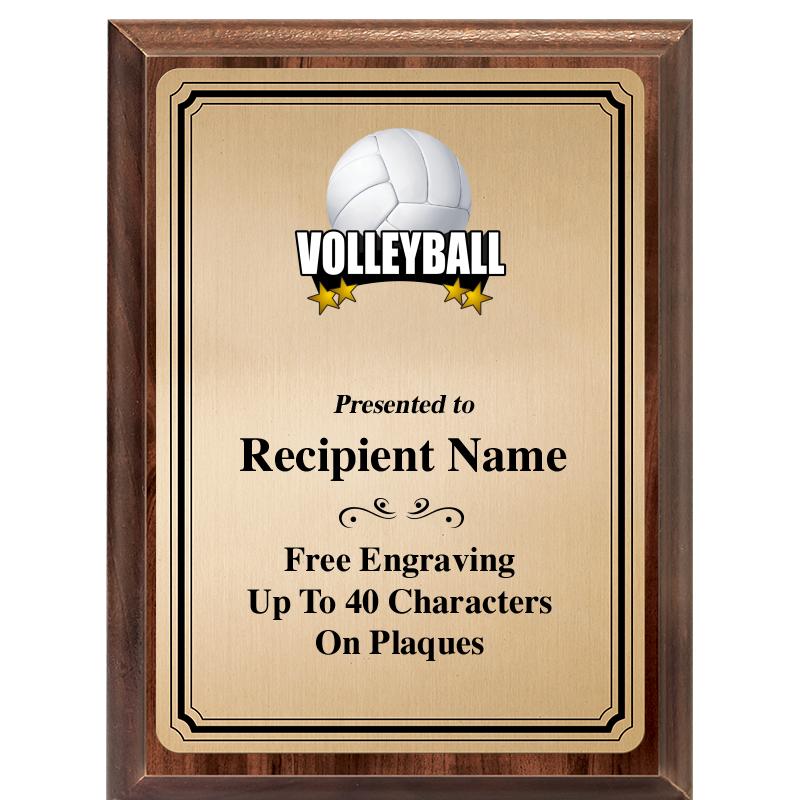 6X8 GOLD TRIO PLT WOOD PLQ