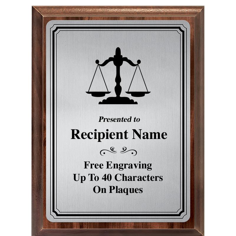 6X8 SLVR TRIO PLT WOOD PLQ