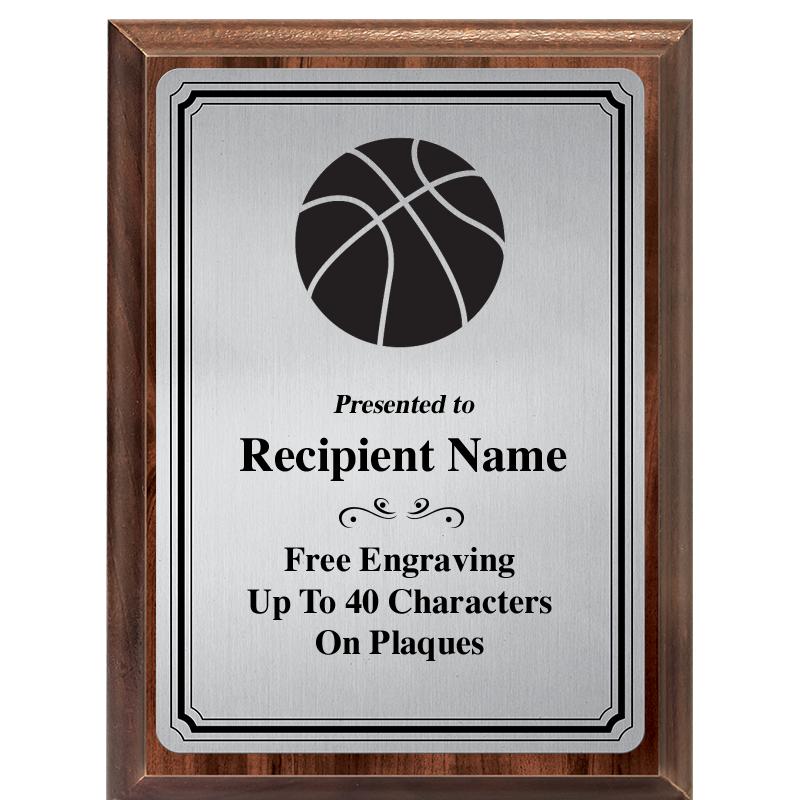 6X8 SLVR TRIO PLT WOOD PLQ