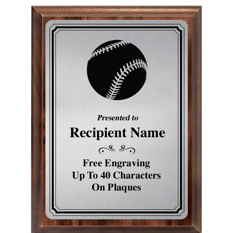 6X8 SLVR TRIO PLT WOOD PLQ