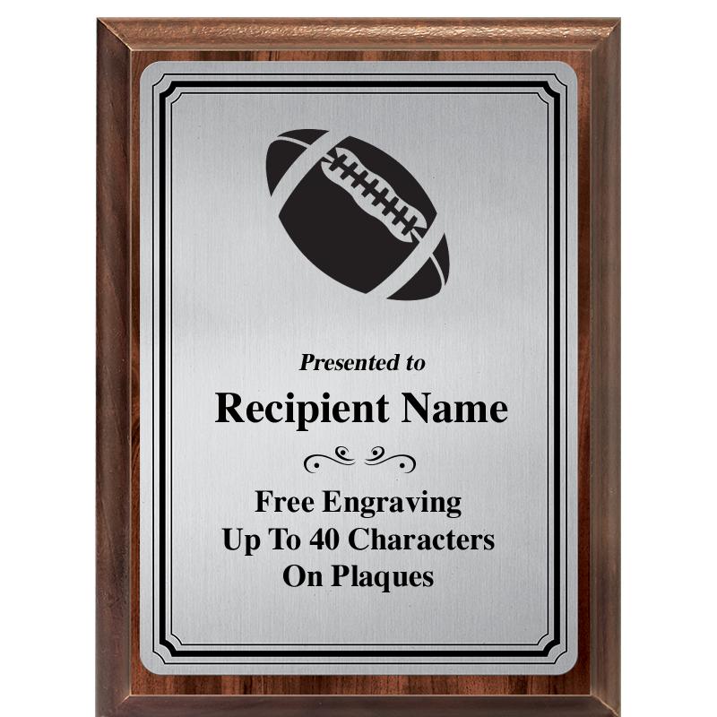 6X8 SLVR TRIO PLT WOOD PLQ