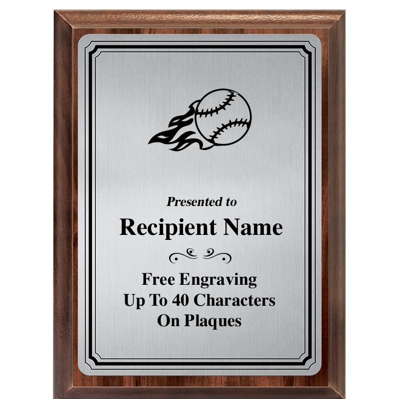 6X8 SLVR TRIO PLT WOOD PLQ