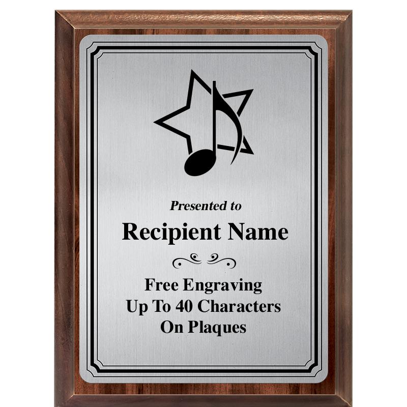 6X8 SLVR TRIO PLT WOOD PLQ