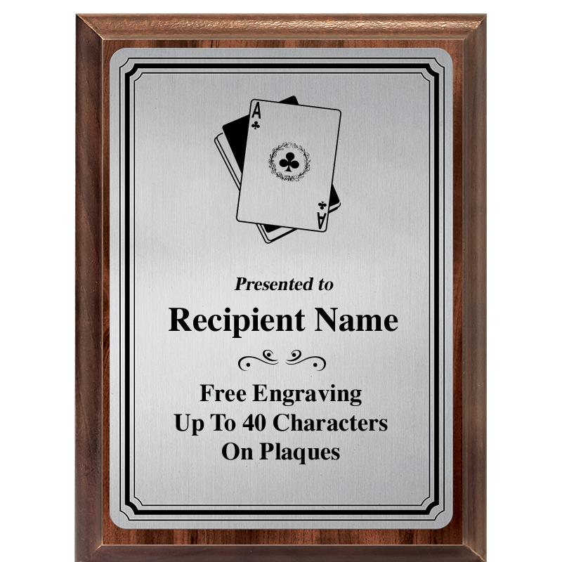 6X8 SLVR TRIO PLT WOOD PLQ