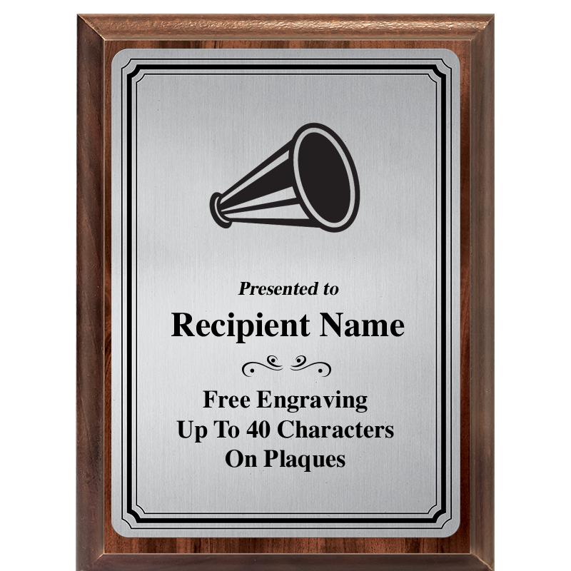 6X8 SLVR TRIO PLT WOOD PLQ