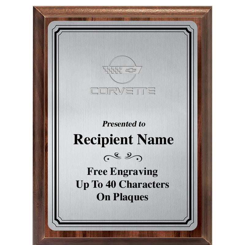 6X8 SLVR TRIO PLT WOOD PLQ