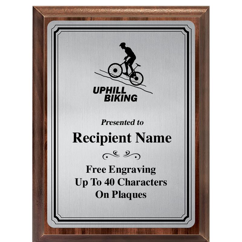 6X8 SLVR TRIO PLT WOOD PLQ