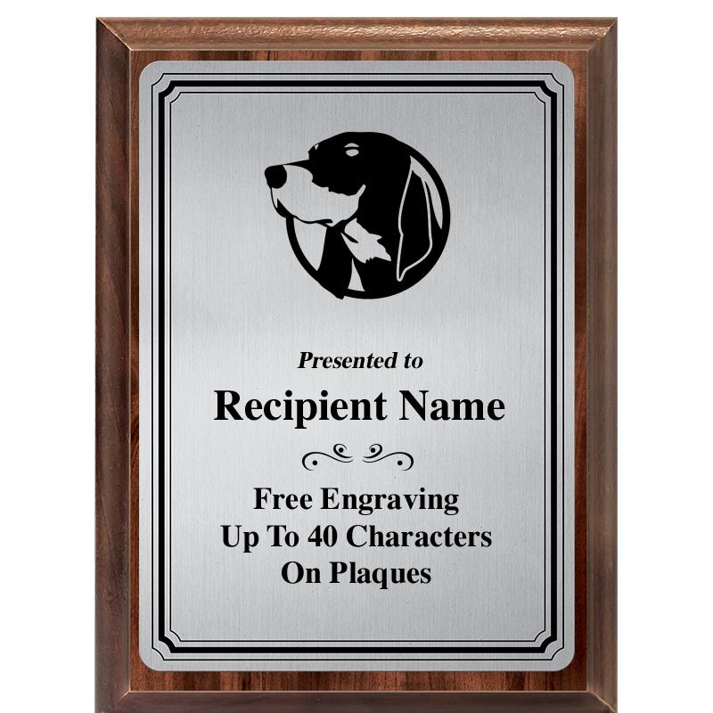 6X8 SLVR TRIO PLT WOOD PLQ