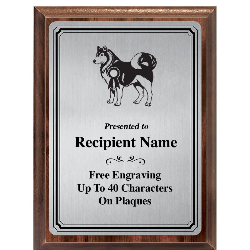 6X8 SLVR TRIO PLT WOOD PLQ