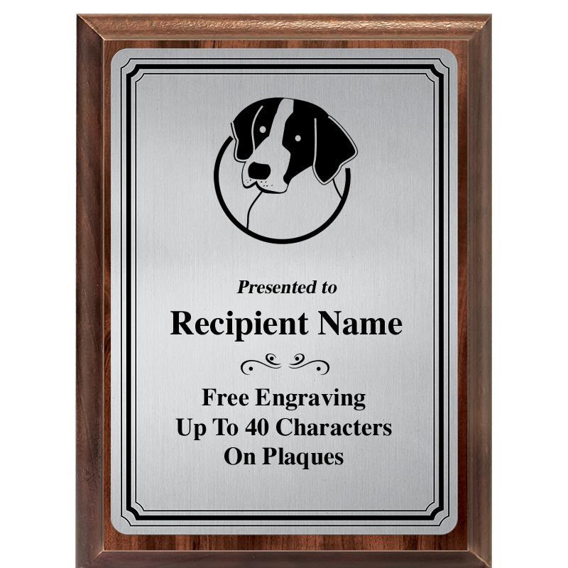 6X8 SLVR TRIO PLT WOOD PLQ