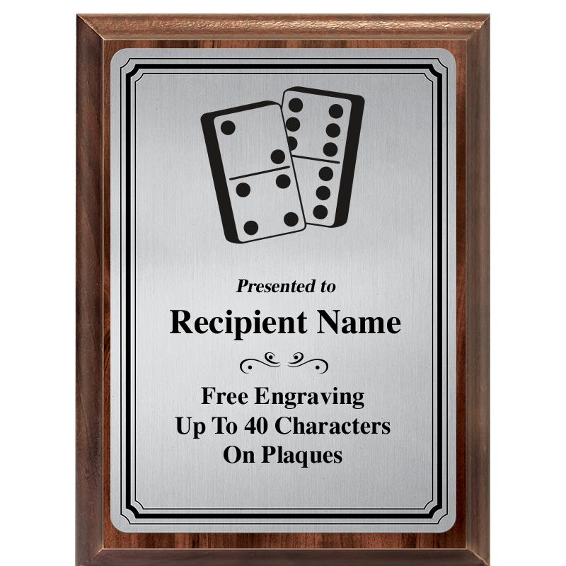 6X8 SLVR TRIO PLT WOOD PLQ