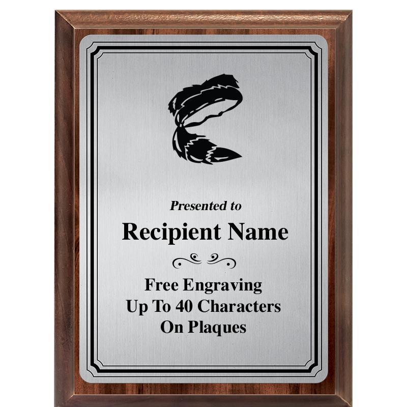 6X8 SLVR TRIO PLT WOOD PLQ