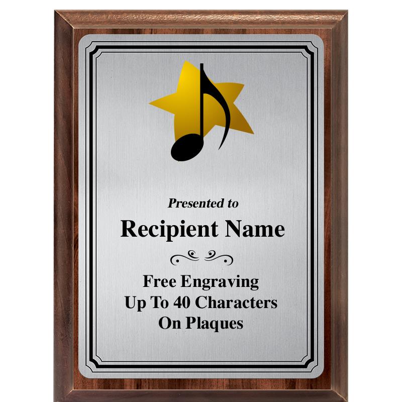 6X8 SLVR TRIO PLT WOOD PLQ