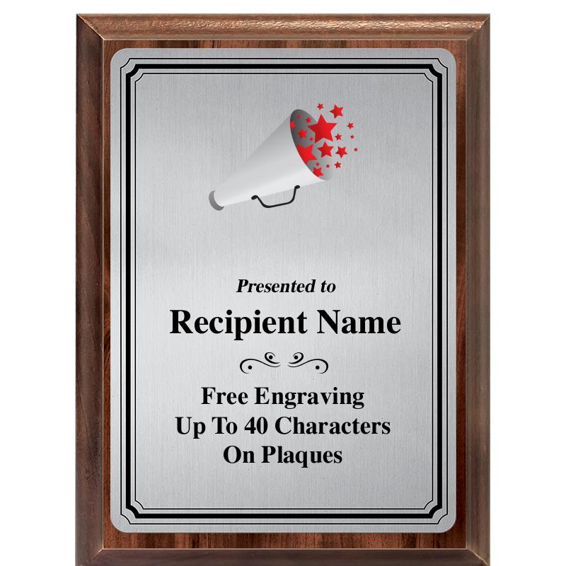 6X8 SLVR TRIO PLT WOOD PLQ