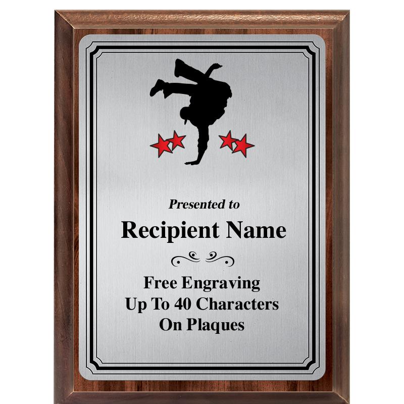 6X8 SLVR TRIO PLT WOOD PLQ