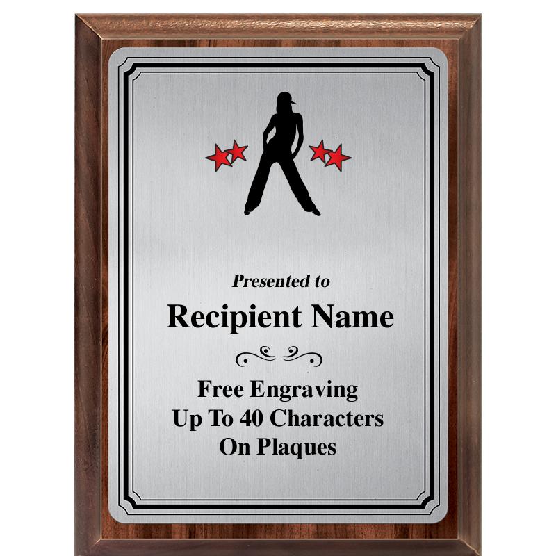 6X8 SLVR TRIO PLT WOOD PLQ