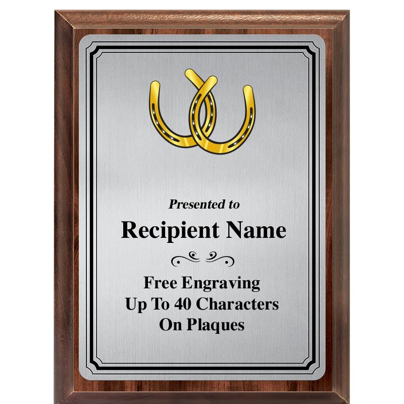 6X8 SLVR TRIO PLT WOOD PLQ