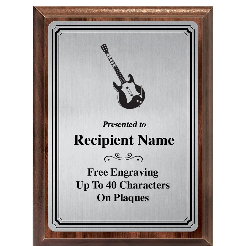 6X8 SLVR TRIO PLT WOOD PLQ