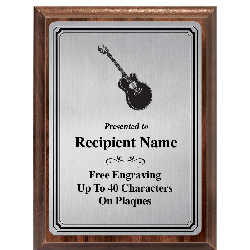 6X8 SLVR TRIO PLT WOOD PLQ