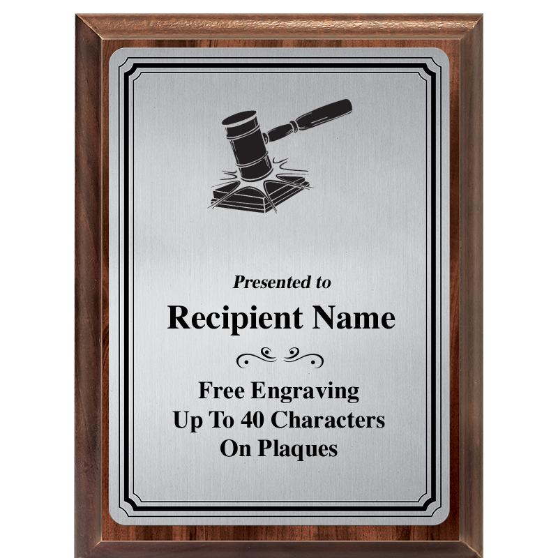 6X8 SLVR TRIO PLT WOOD PLQ