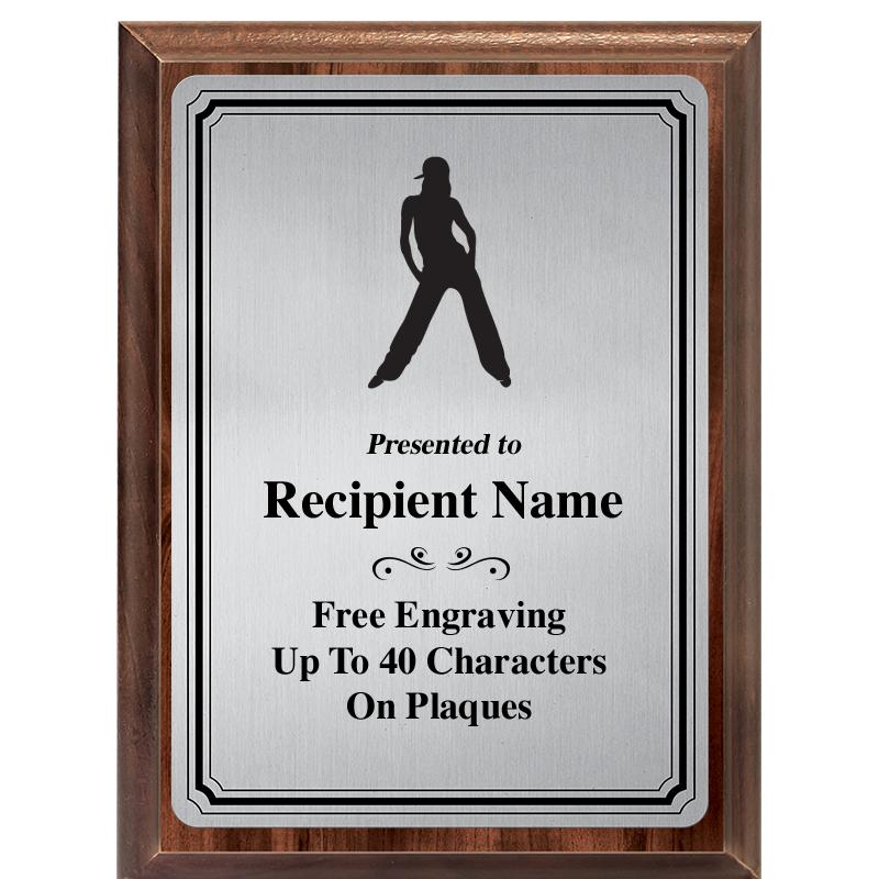 6X8 SLVR TRIO PLT WOOD PLQ