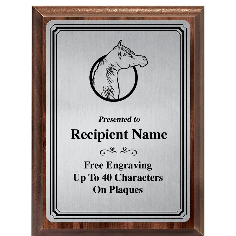 6X8 SLVR TRIO PLT WOOD PLQ