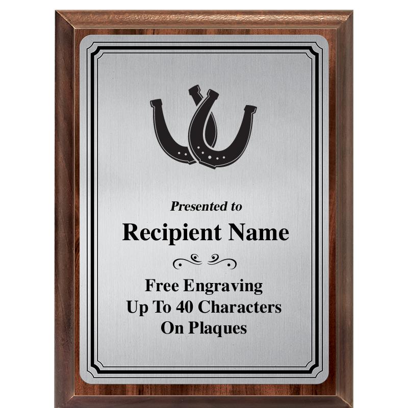 6X8 SLVR TRIO PLT WOOD PLQ