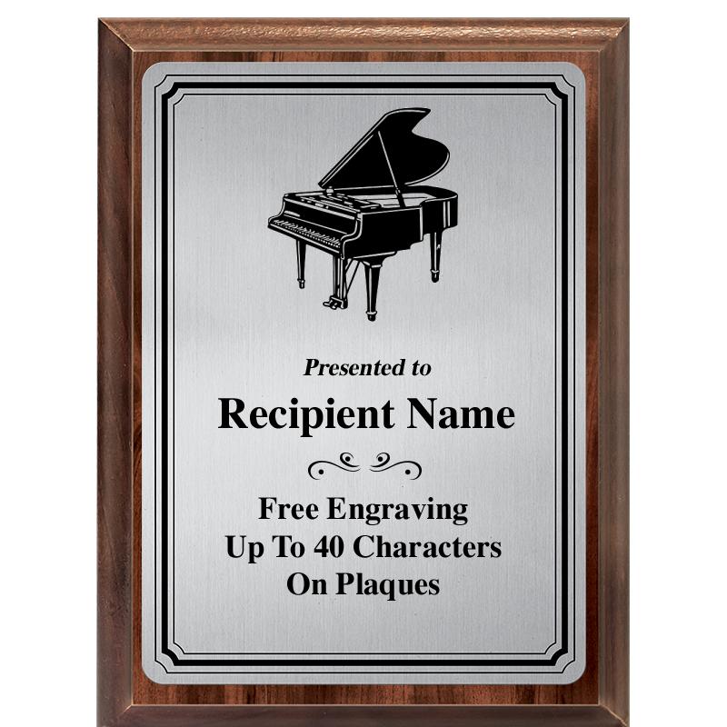 6X8 SLVR TRIO PLT WOOD PLQ