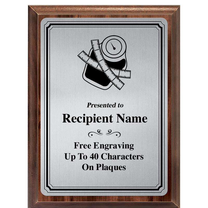 6X8 SLVR TRIO PLT WOOD PLQ