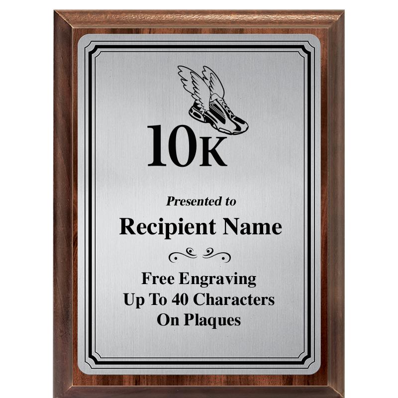 6X8 SLVR TRIO PLT WOOD PLQ