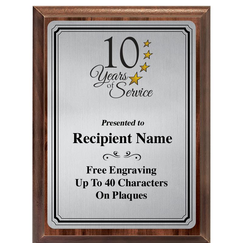 6X8 SLVR TRIO PLT WOOD PLQ