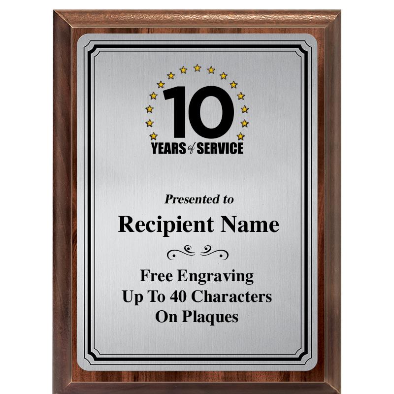 6X8 SLVR TRIO PLT WOOD PLQ