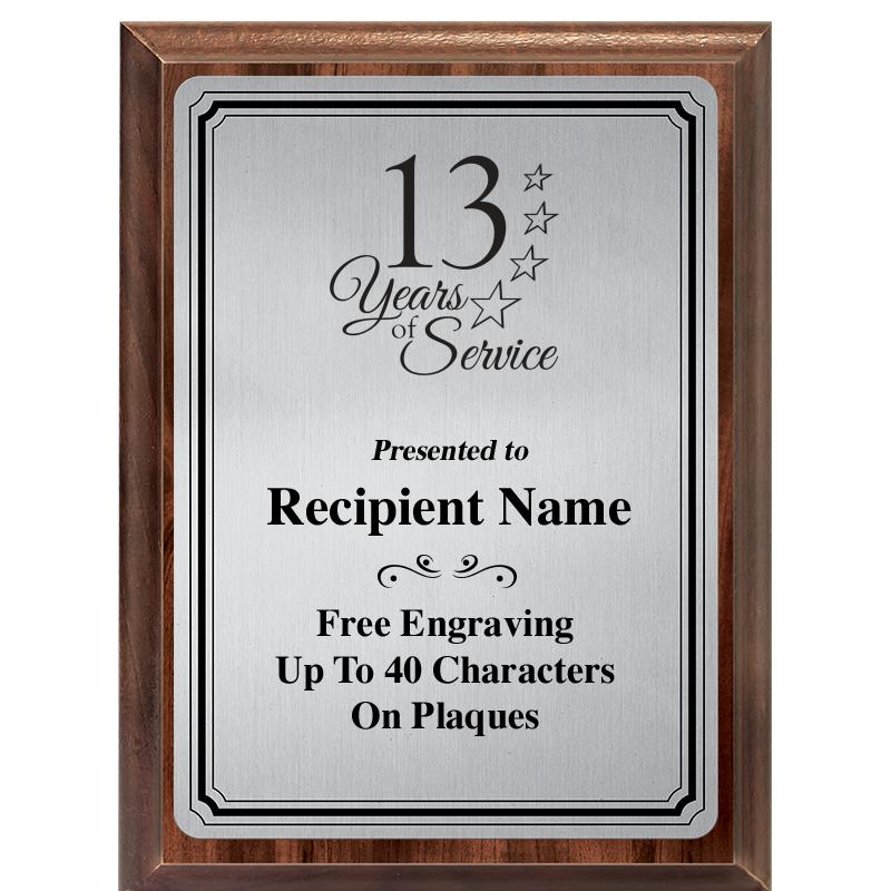 6X8 SLVR TRIO PLT WOOD PLQ