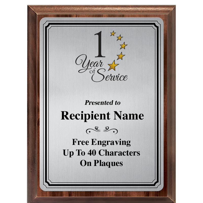 6X8 SLVR TRIO PLT WOOD PLQ